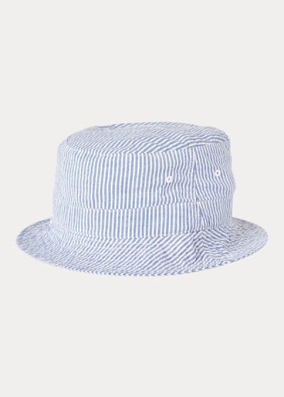 Men's Polo Ralph Lauren Seersucker Bucket Hats | 172063BJP